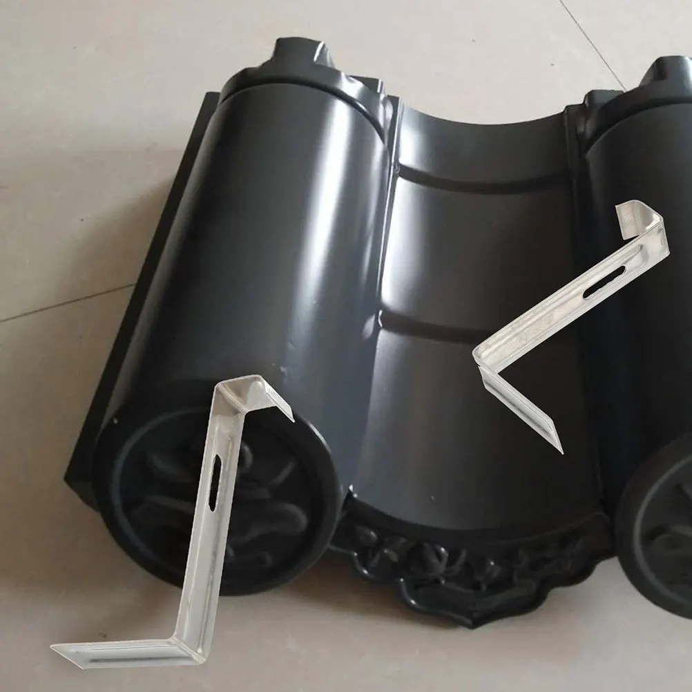 

10pcs Roof Tile Clips Non-Slip Clip For Roof Tile Clamps Replacement Durable Roofing Supplies Iron Fix Tool Brackets