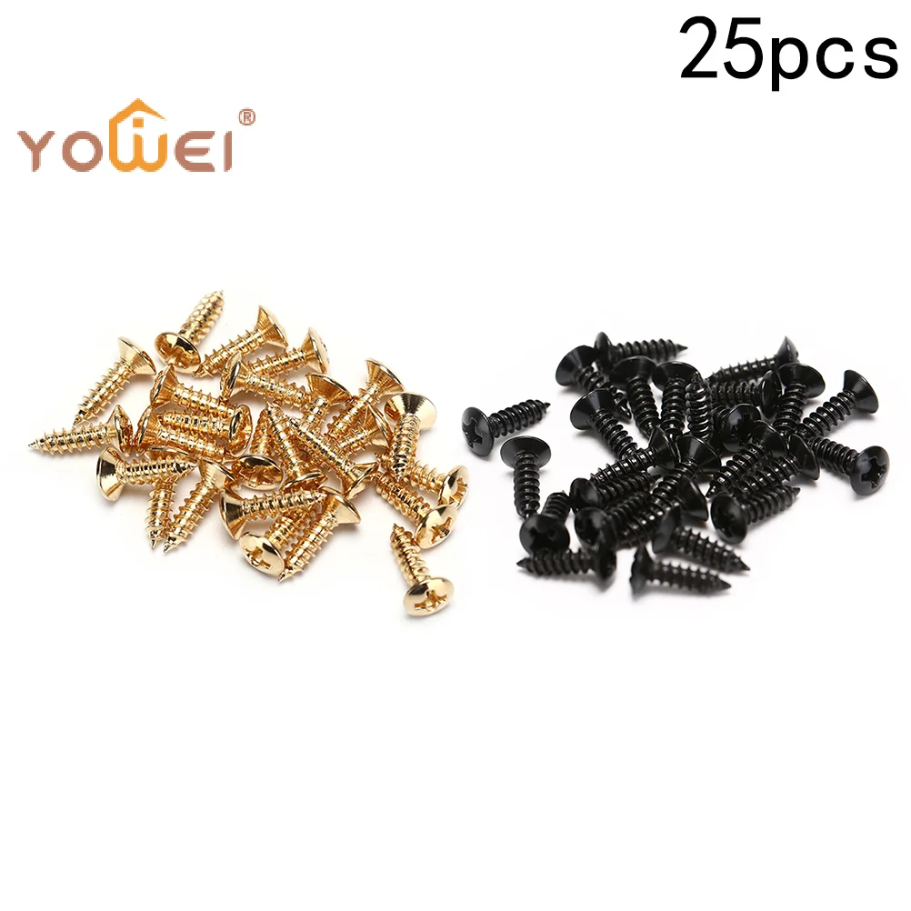 Latest25pcs Electric Guitar Screw for Pickguard Back Plate Mount DIY Luthier Tool 3mm