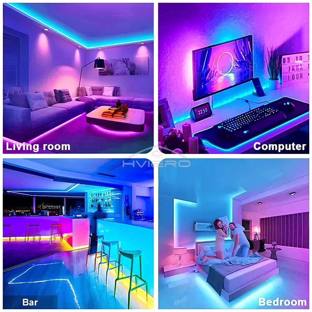 Tiras de luces LED 5V USB 3key 24key Control IR RGB SMD 2835 DC5V 0,5/1/2/3/4/5M cinta de lámpara Flexible diodo TV iluminación de fondo