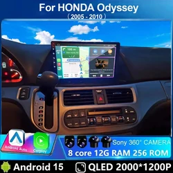 Android 15 Stereo For HONDA Odyssey 2005 2006 2007 2008 2009 2010 WIFI 4G CarPlay Car Radio Multimedia Player GPS Navigation DSP