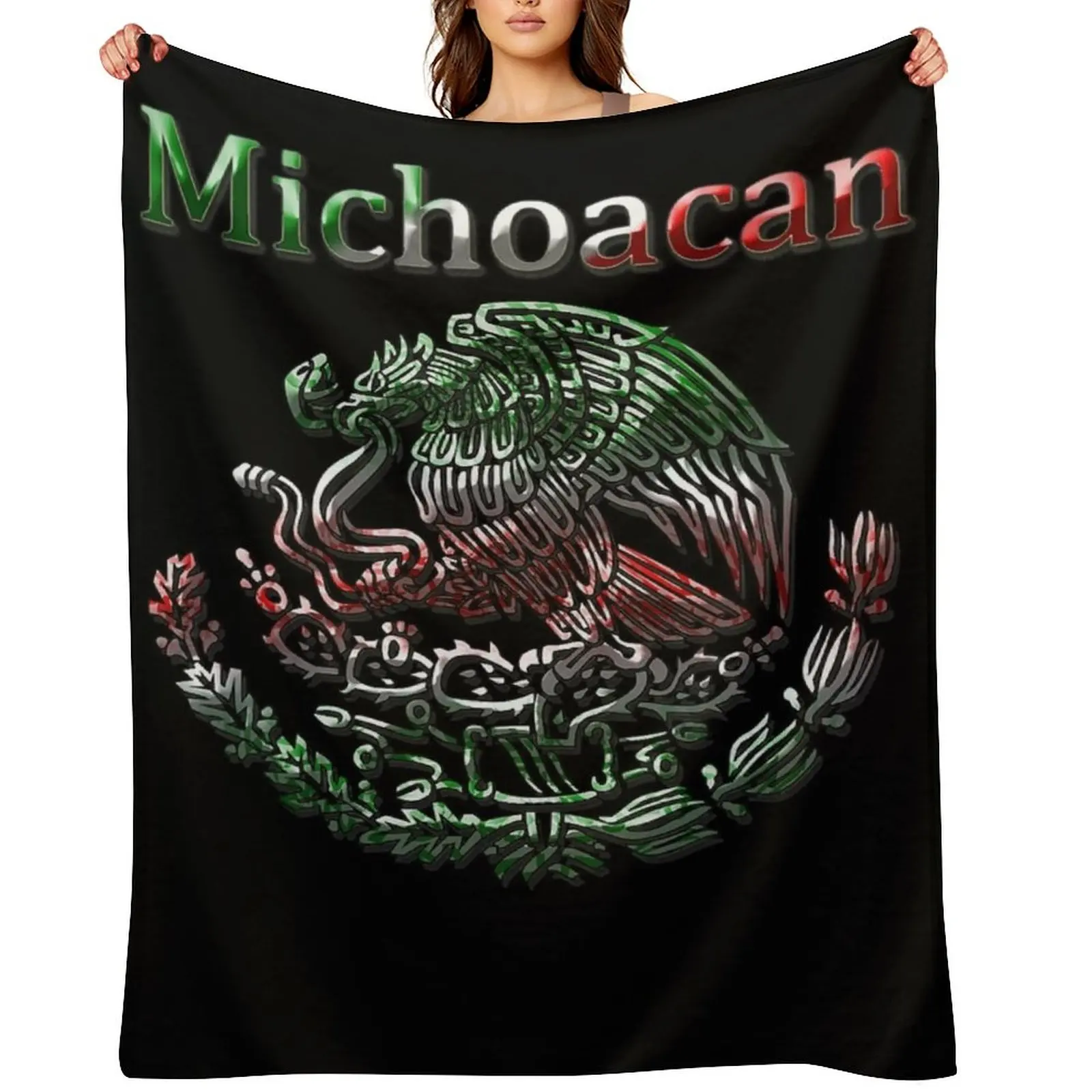 

Michoacan Morelia Mexican colt flag Mexico Throw Blanket Furry blankets ands Soft Plush Plaid Flannels Blankets