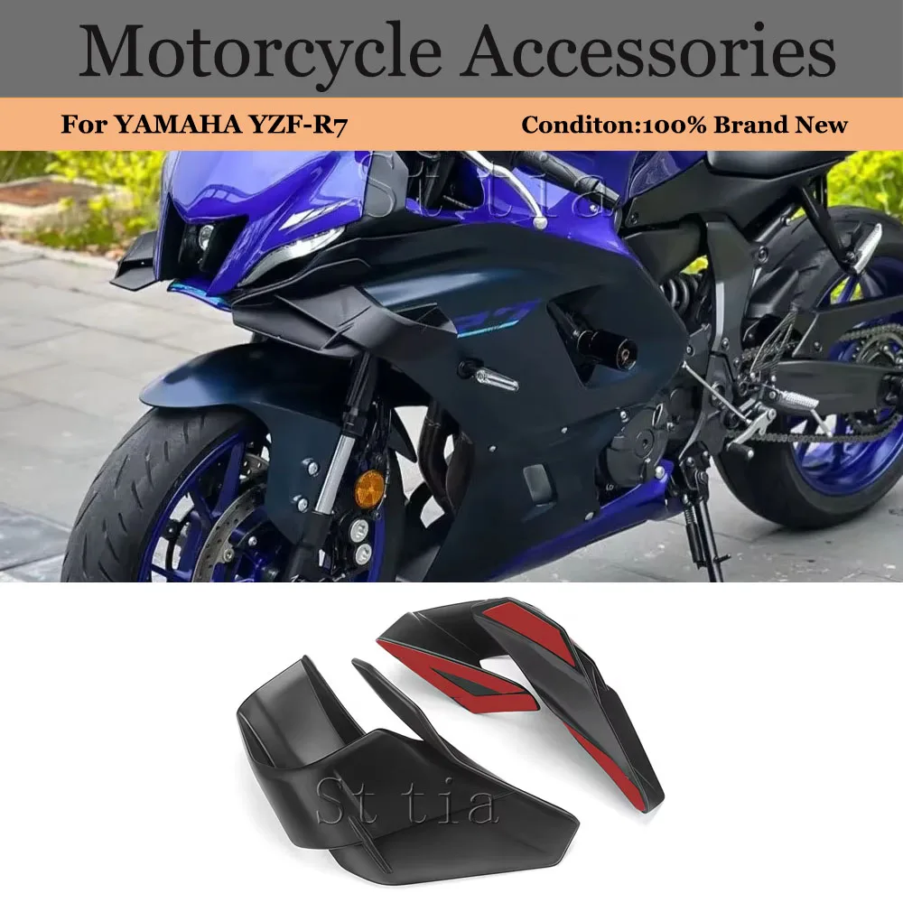 Motorcycle Fixed Wing Cover, For Yamaha YZF-R7 YZFR7 2022-2025 Aerodynamic Frame, YZF R7 New Wing Air Guide Spoiler Aileron
