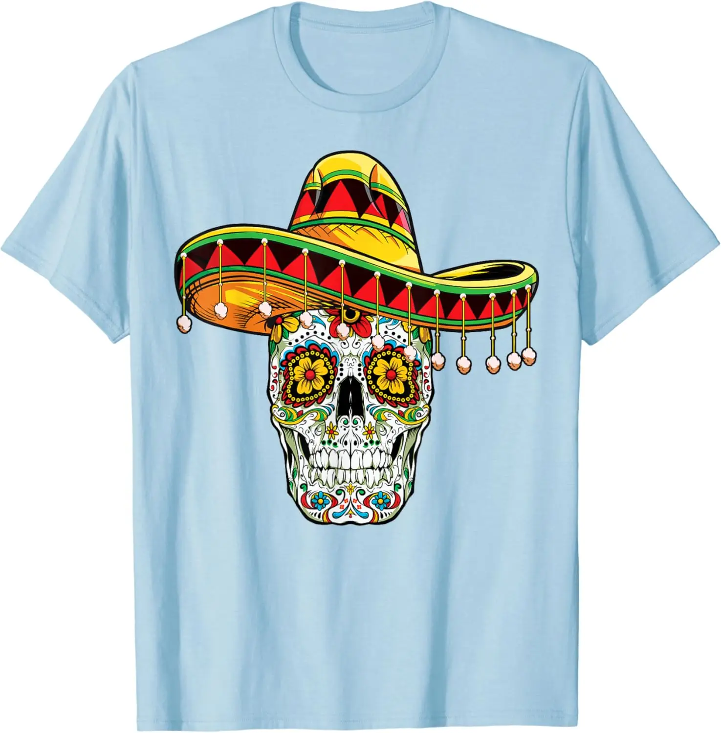 Day of The Dead Sugar Skull Funny Cinco De Mayo Men Women T-Shirt