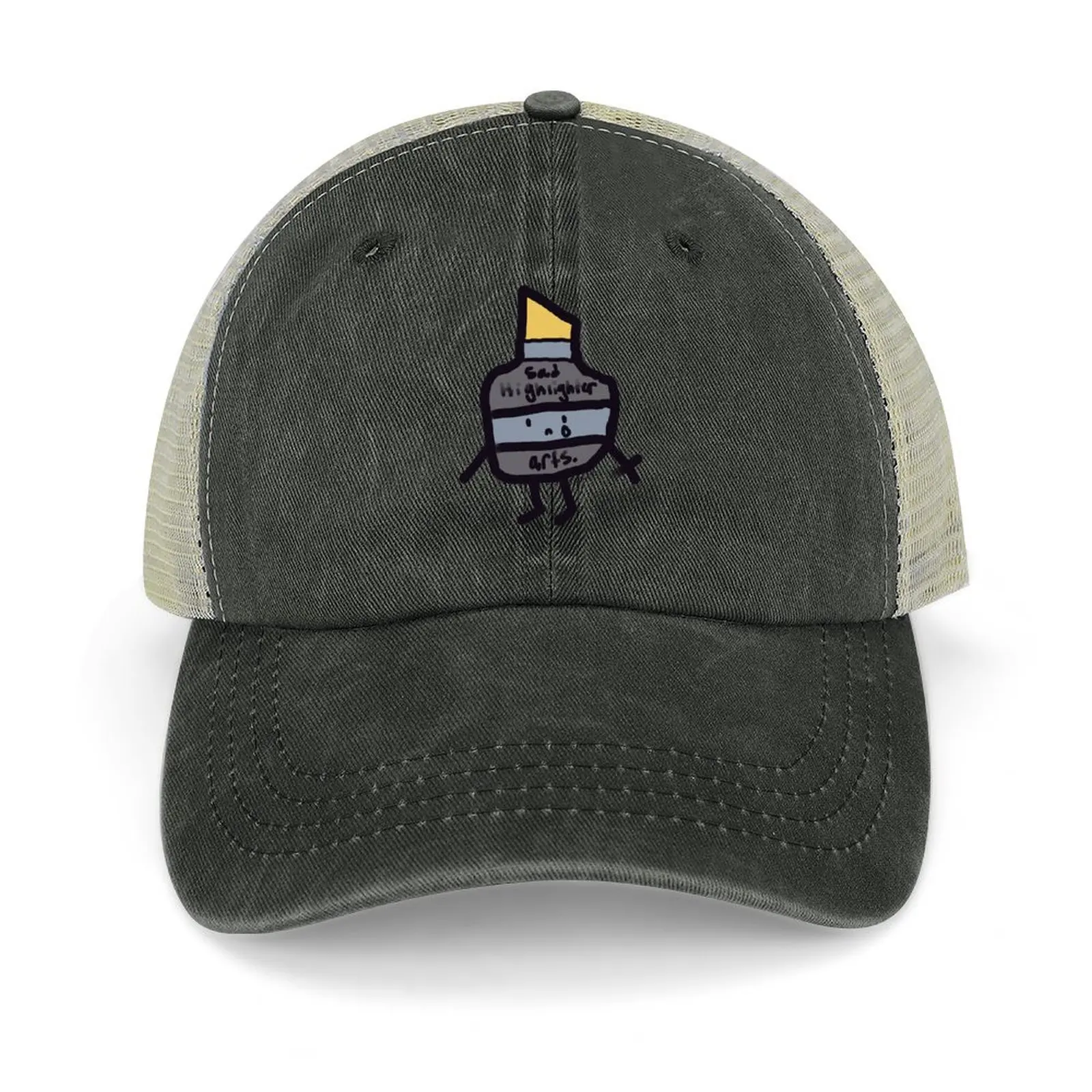 

Sad highlighter logo Baseball Cap Beach Bag Rave Fashion Beach Luxury man cap Women's Hats For The Sun Men's