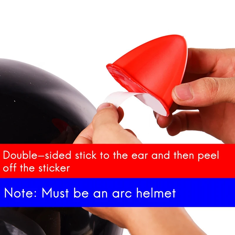 2Pcs Helmet Decoration Cute Cat Ears Kids Helmet Decoration Stickers Motorcycle Electric Helmet Accessories