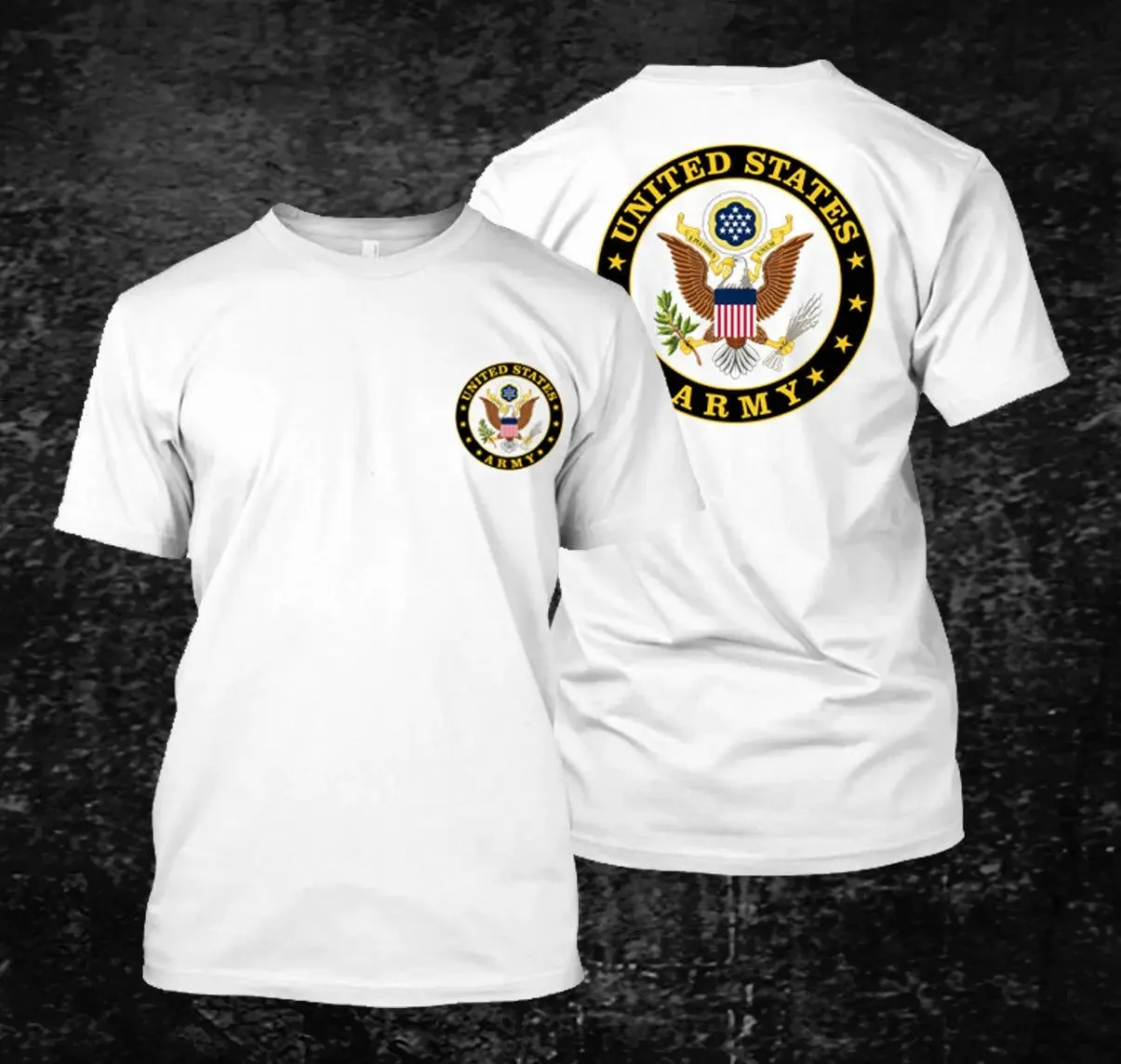 Hot Sale United States Army T-shirt Men\'s 100% Cotton Short Sleeve T Shirt Hip Hop Tees Tops Harajuku Streetwear