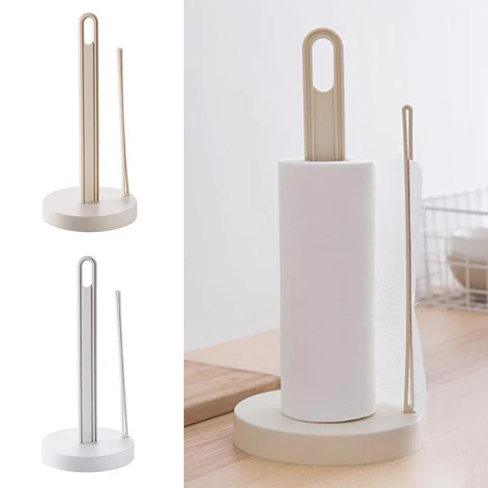 Rolo vertical rack de papel desktop suporte de tecido sem perfuração armazenamento de cozinha acessórios de barra de jantar