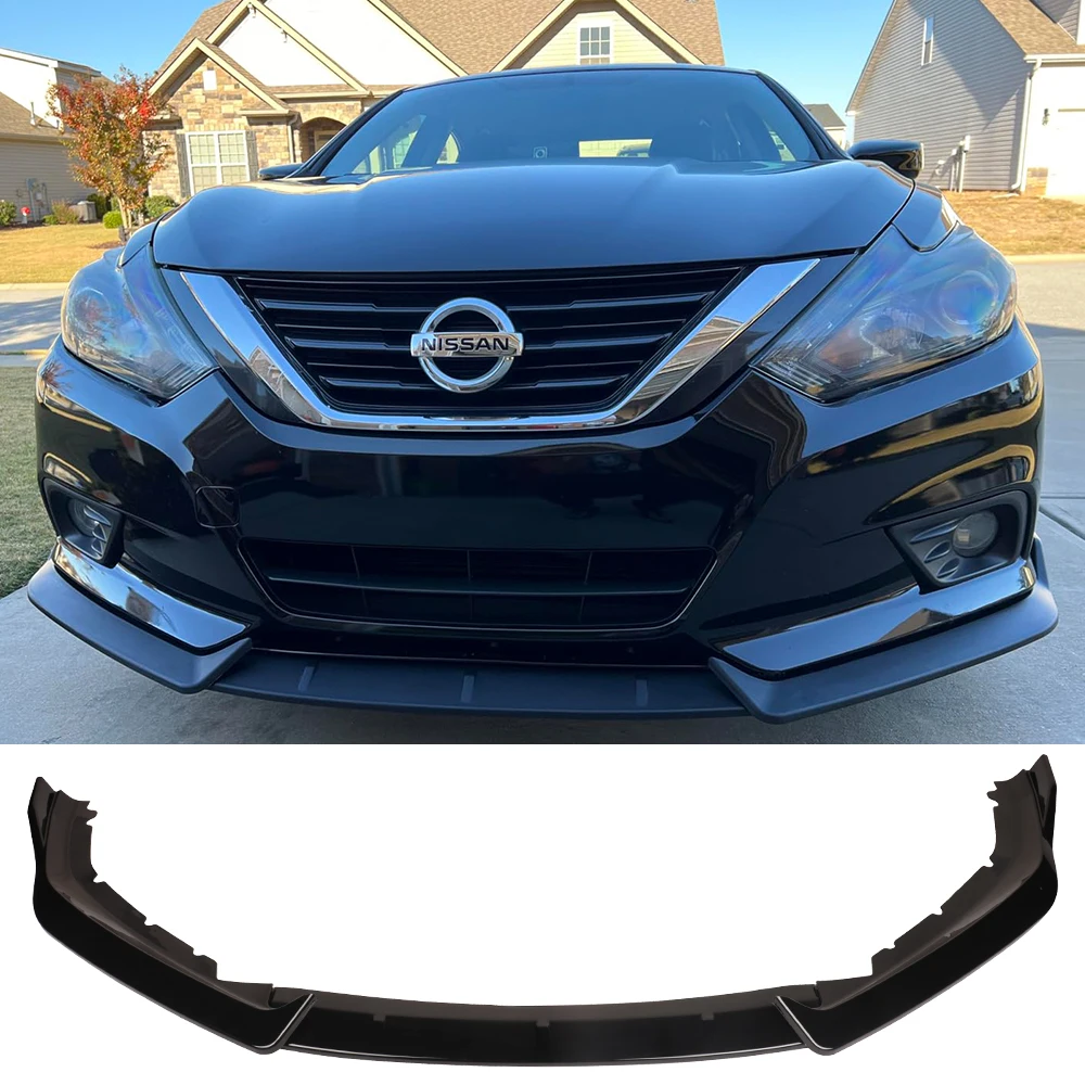 

Gloss Black Car Front Bumper Splitter Lip Diffuser Body Kit Spoiler Guard For Nissan Altima Sedan 4DR 2016 2017 2018