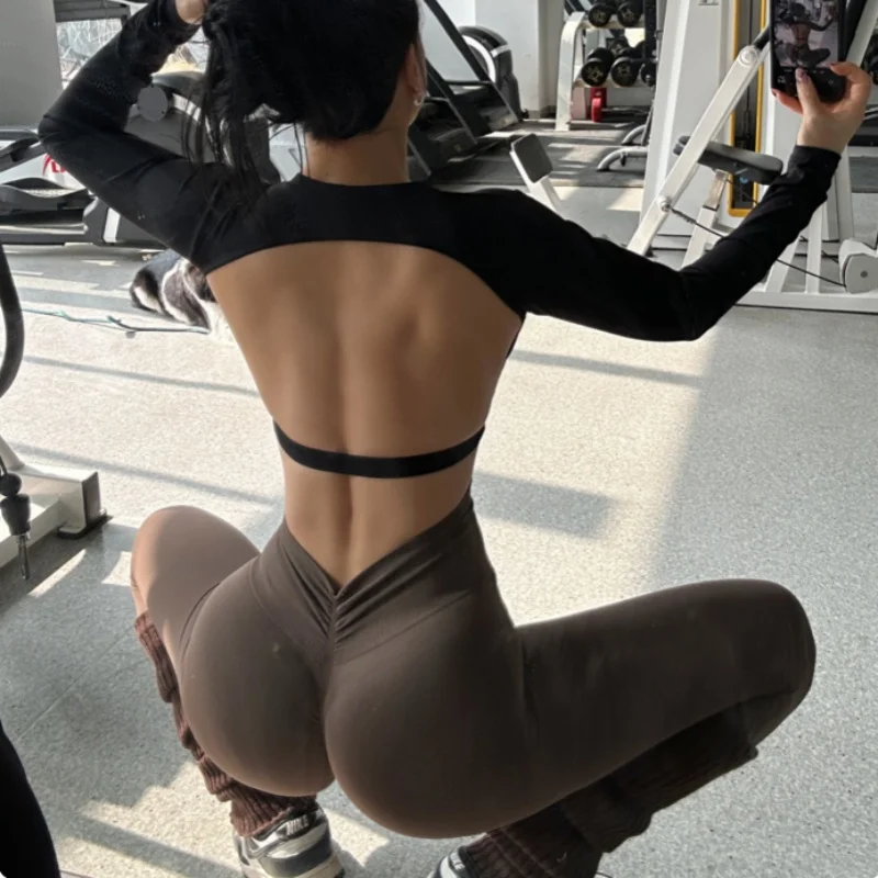 Pantaloni da yoga di fascia alta Leggings fitness da donna Pantaloni sportivi ad alta elasticità Collant push up Leggings da corsa Leggings da palestra traspiranti