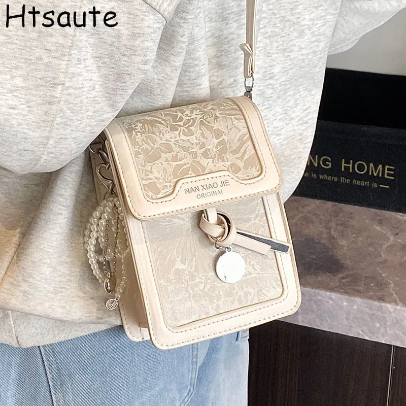 

High-fashion Printed Bags For Women Clutch Purse Fabric Bucket Bag Mini Handbag Women Crossbody Bag Shoulder Bag Phone Holder