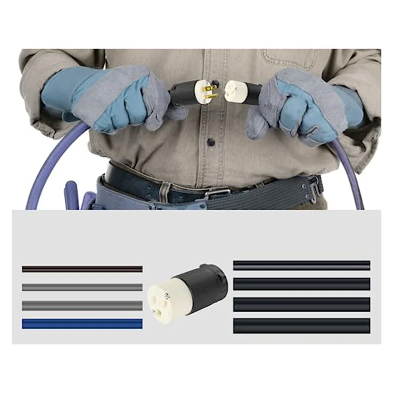 【Best Selling】2-Piece NEMA 5-15R Cord Connector Receptacles Outlet 15 Amp 125 Volt 2 Pole 3 Wire