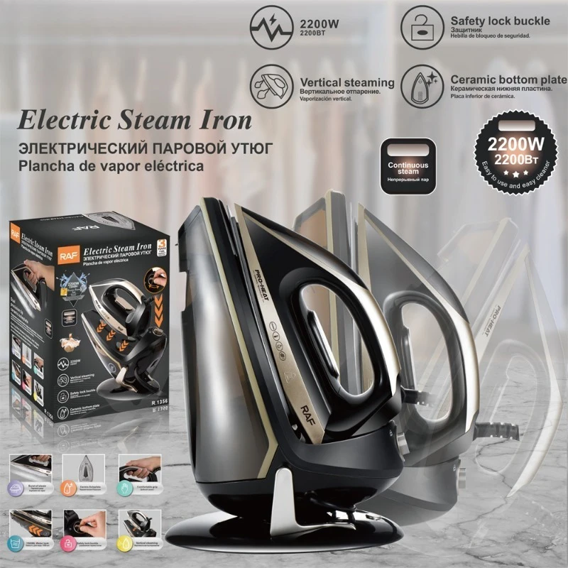 Steam Iron for Clothes Portable Ironing Machine Large Steam Capacity Pressure High-power Electric Irons with Detachable Base