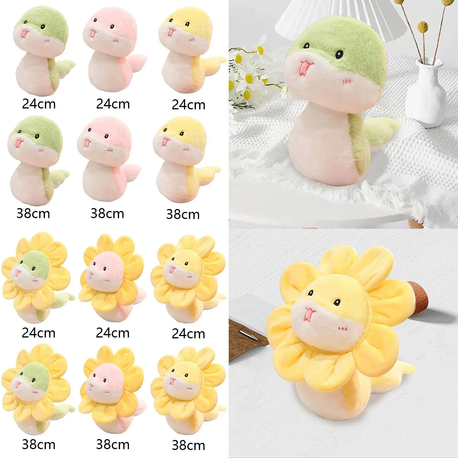 Snake Plush Toy Collection Statue Party Favor Lifelike Plush Snake Soft Snake Toy for Office Living Room Birthday Holiday Home