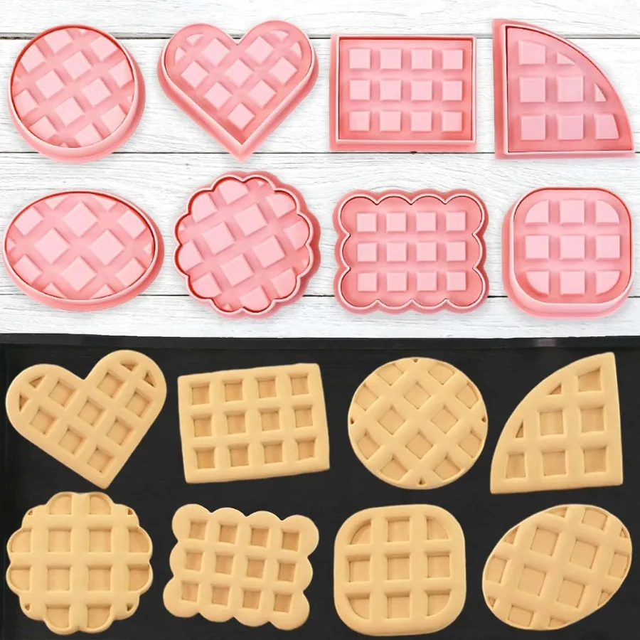 Mini cucharadas redondas Ce, 8 Uds., diseño clásico elevado 3d, sellos Ce, triángulo, rectángulo, cuadrado, corazón, ovalado, Mini moldes Ce para tarta Ci