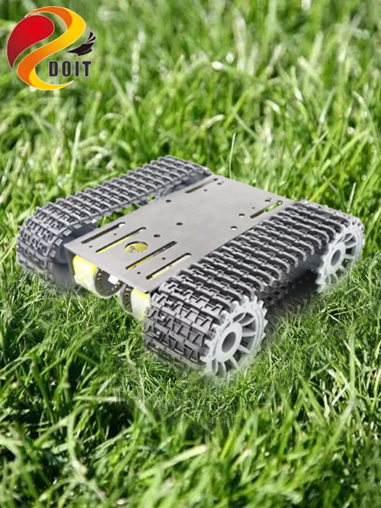 The new 4WD tracked robot tank intelligent car chassis TT04 Obstacle avoidance remote control tracking Maker competition DIY