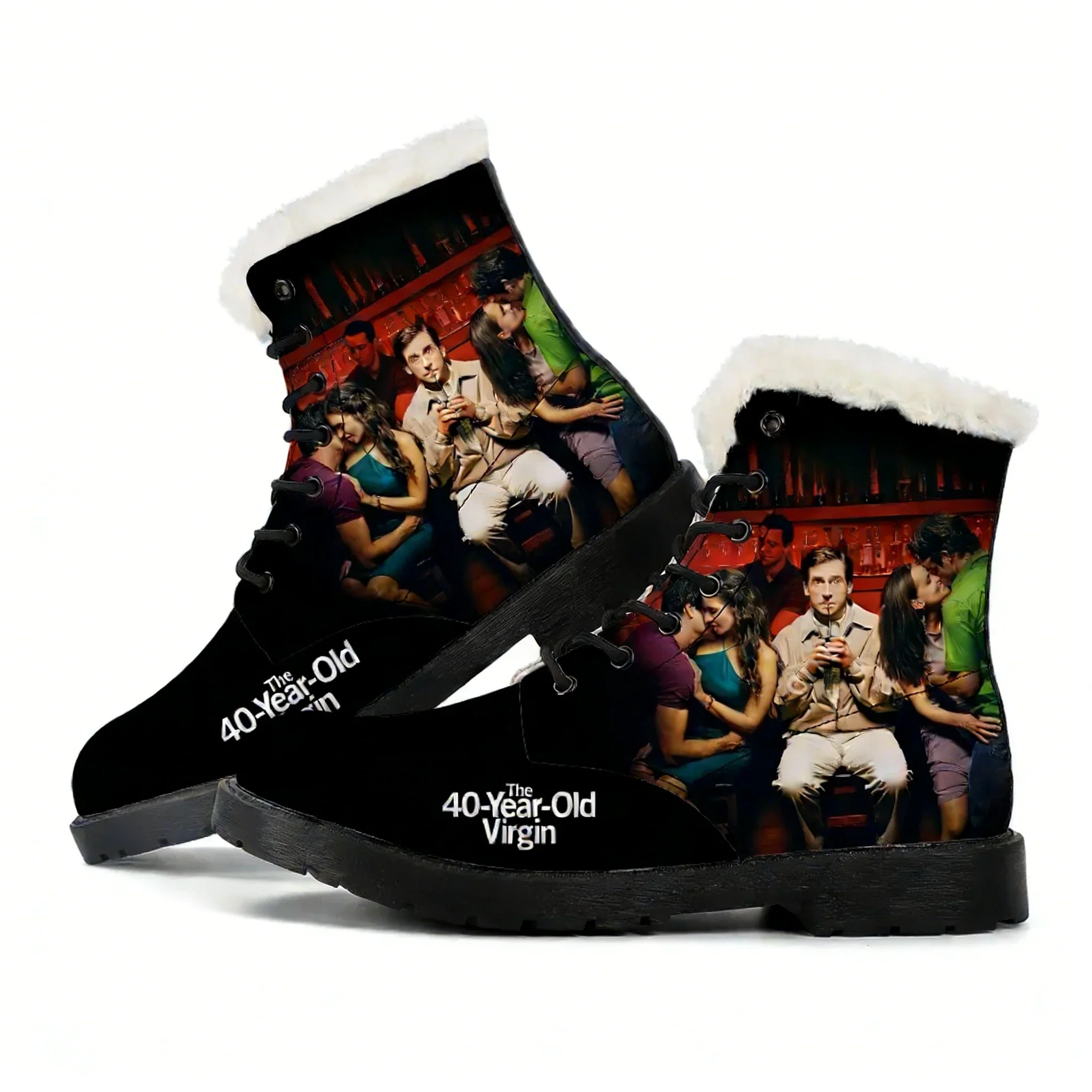 The 40 Year Old Virgin Plush Boot Men Women Teenager Casual Shoe Outdoor Warm Boot High Quality Fashion Pattern Customize Shoes