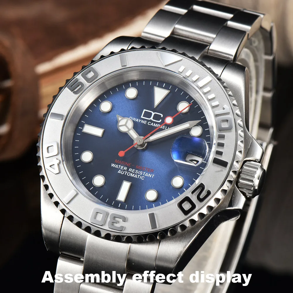 Uhrzeiger bgw9/C3 Blau Grün Leuchtend passend für NH-35-36 Uhrwerk Mechanische Armbanduhr Zubehör Silber Gold Roségold Schwarz Rot – Detail 4