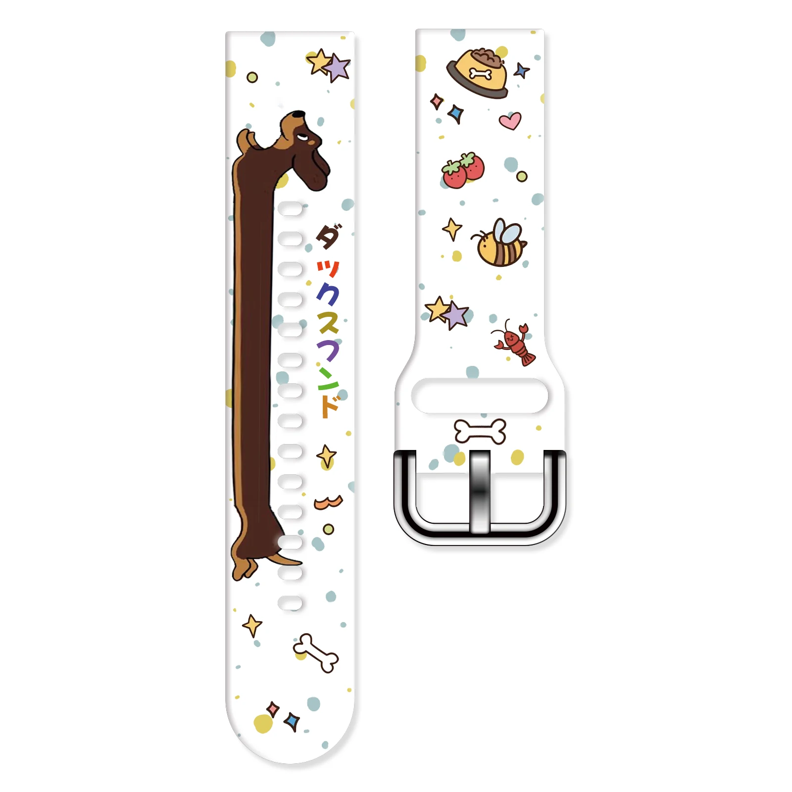 

20MM Dachshund Printed Strap for Samsung Galaxy Watch 7/6/5 40mm 44mm Band Replaceable Bracelet for Xiaomi Huawei Watch