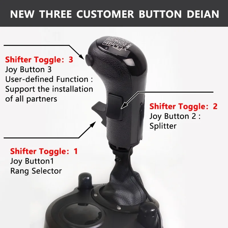 ل لوجيتك G29 G27 G25 G923 Thrustmaster TH8A عالية منخفضة والعتاد شيفتر المقبض ل ATS ETS2 شاحنة محاكاة الكمبيوتر USB مقبض ناقل الحركة #4