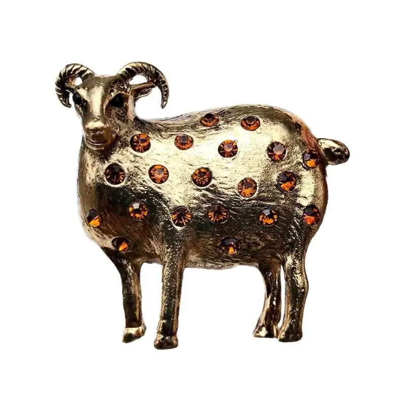 Funkelnde Schaf-Brosche mit Strasssteinen, Rostfreie Legierung, Unisex-Tier-Anstecknadel, Perfekt für Hochzeiten, Partys und als Geschenk für Tierliebhaber – Detail 6