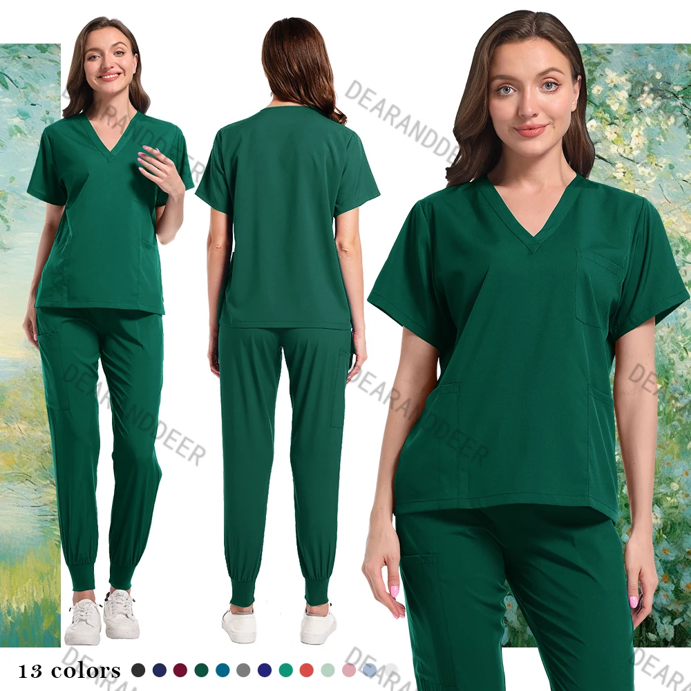 Women's doctor clinical surgery dental clinic jogging pants, pet hospital beauty salon set spa work uniform nurse accessories