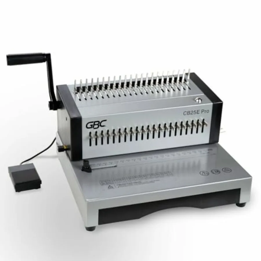 

Электрическая переплетная машина CB25E PRO для перфорации и гребневого переплета, на 25 листов, переплетает до 500 листов, черная, высокоскоростная переплетка с точностью