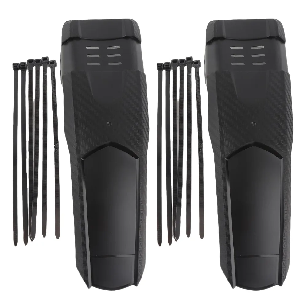 1 Pair Durable PP Mountain Bike Mudguard 29*9cm with Cable Tie Bicycle Splash Guard Front and Rear