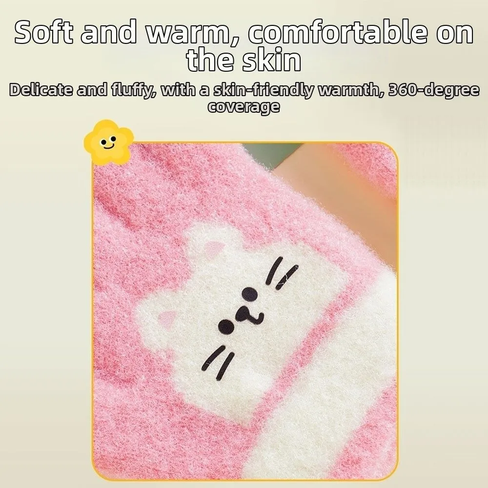 Новые детские перчатки с милым котом, теплые утолщенные перчатки, теплые перчатки с полным покрытием