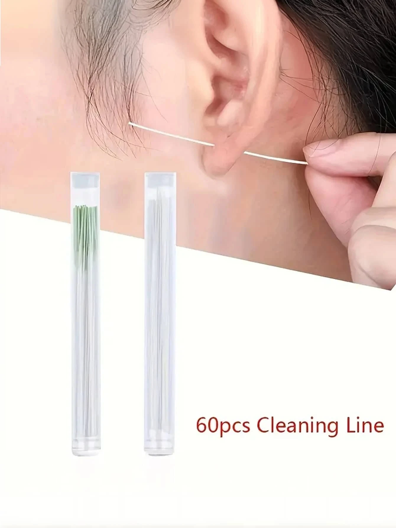 60/120Pcs Ear Hole Cleaning Line, Ear Hole Cleaning Tool, Remove Dirt And Odor, Prevent Ear Hole Blockage, Cleaning Supplies