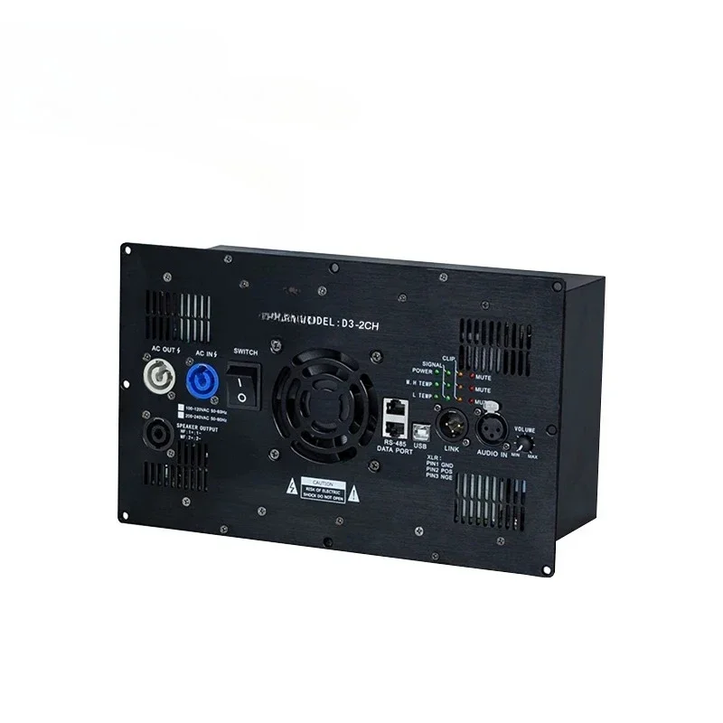 D3-2CH Dual Channel 2x1800W Big Power Professional DJ Subwoofer Amplifier with DSP Plate Amplifier Module