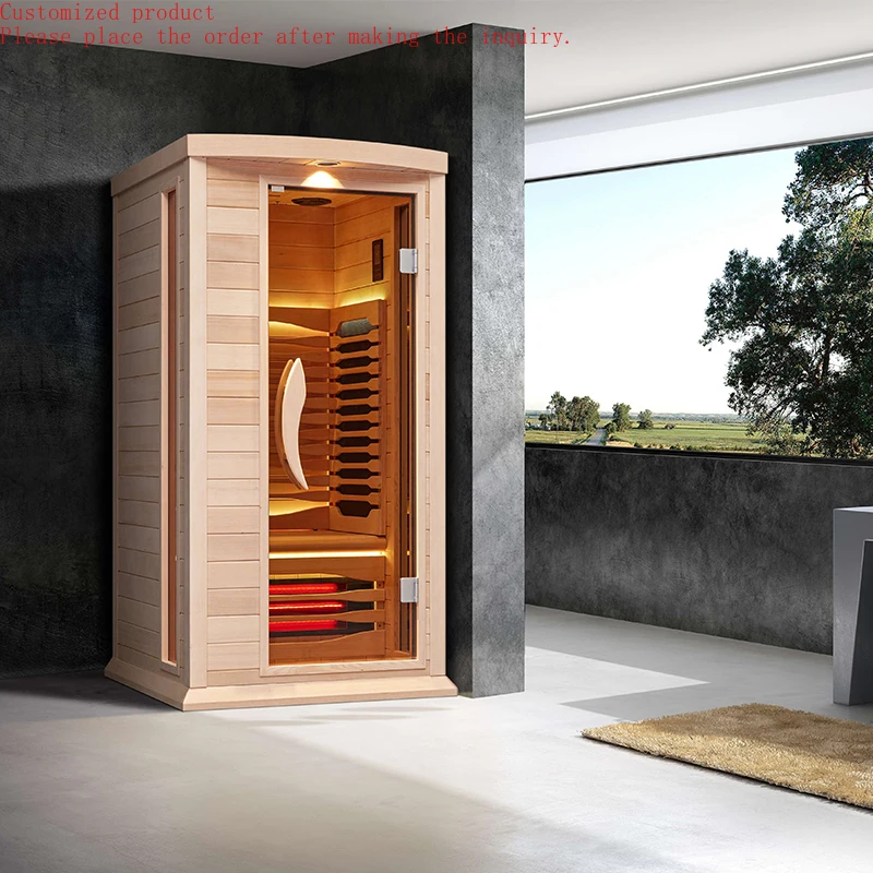 

Customization.Far Infrared Sauna Factory Wholesale Traditional FM Bluetooth USB WIFI Sauna Room for 1-2 persons