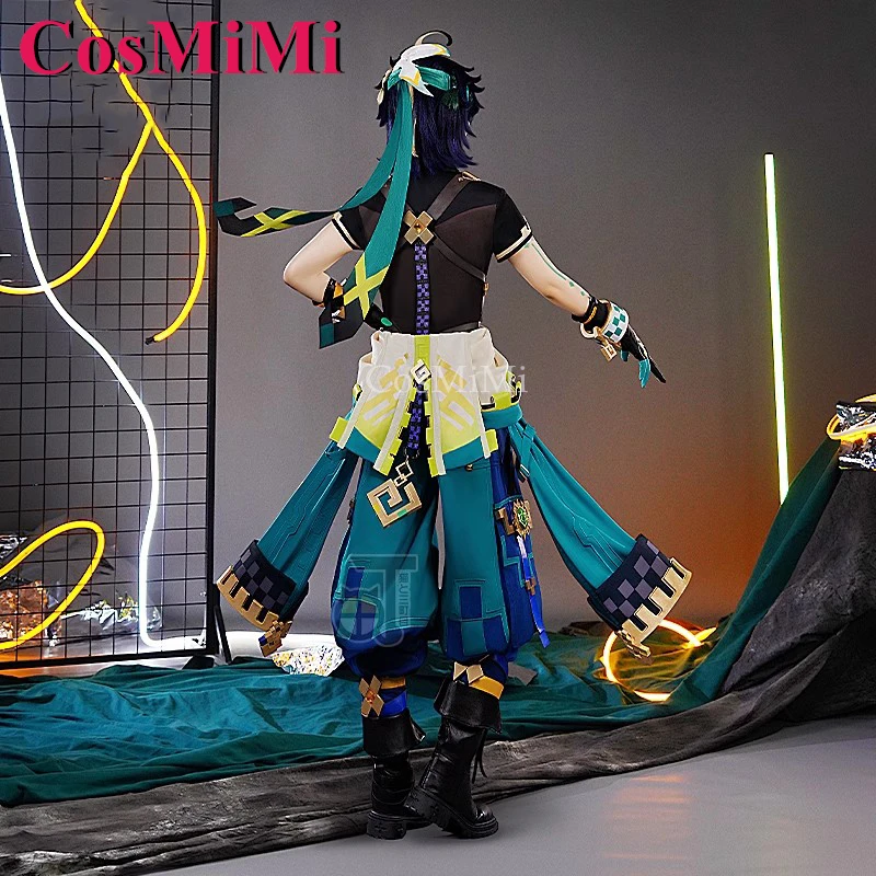 Cosmimi เครื่องแบบแฟชั่นการ์ตูนน่ารักชุดคอสเพลย์ผู้หญิง genshin impact kinich S-XXL เสื้อผ้าสำหรับสวมบทบาทในงานคาร์นิวัลทั้งชุดใหม่