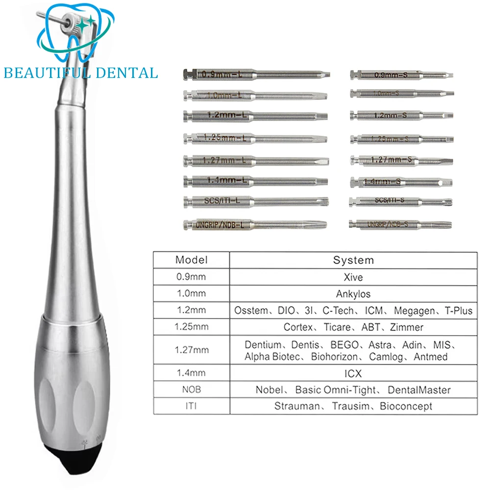 Dental Implant Universal Torque Wrench Handpiece with 16Pcs Kit For Dental Clinic Dentistry Repair Tools