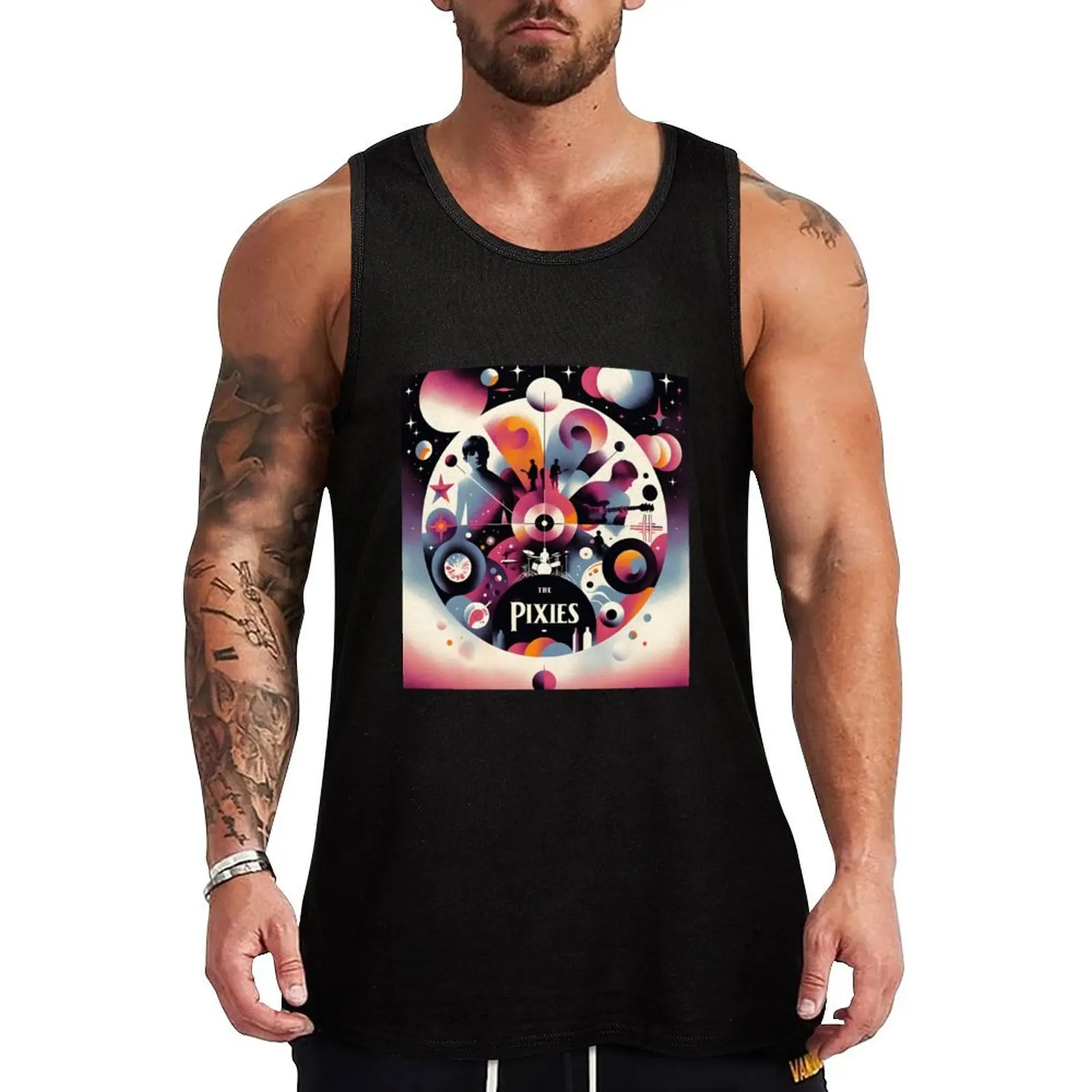

The Pixies - Watercolour Style Poster Design Tank Top Weekend Casual Tank Top Loose Sleeveless Lightweight