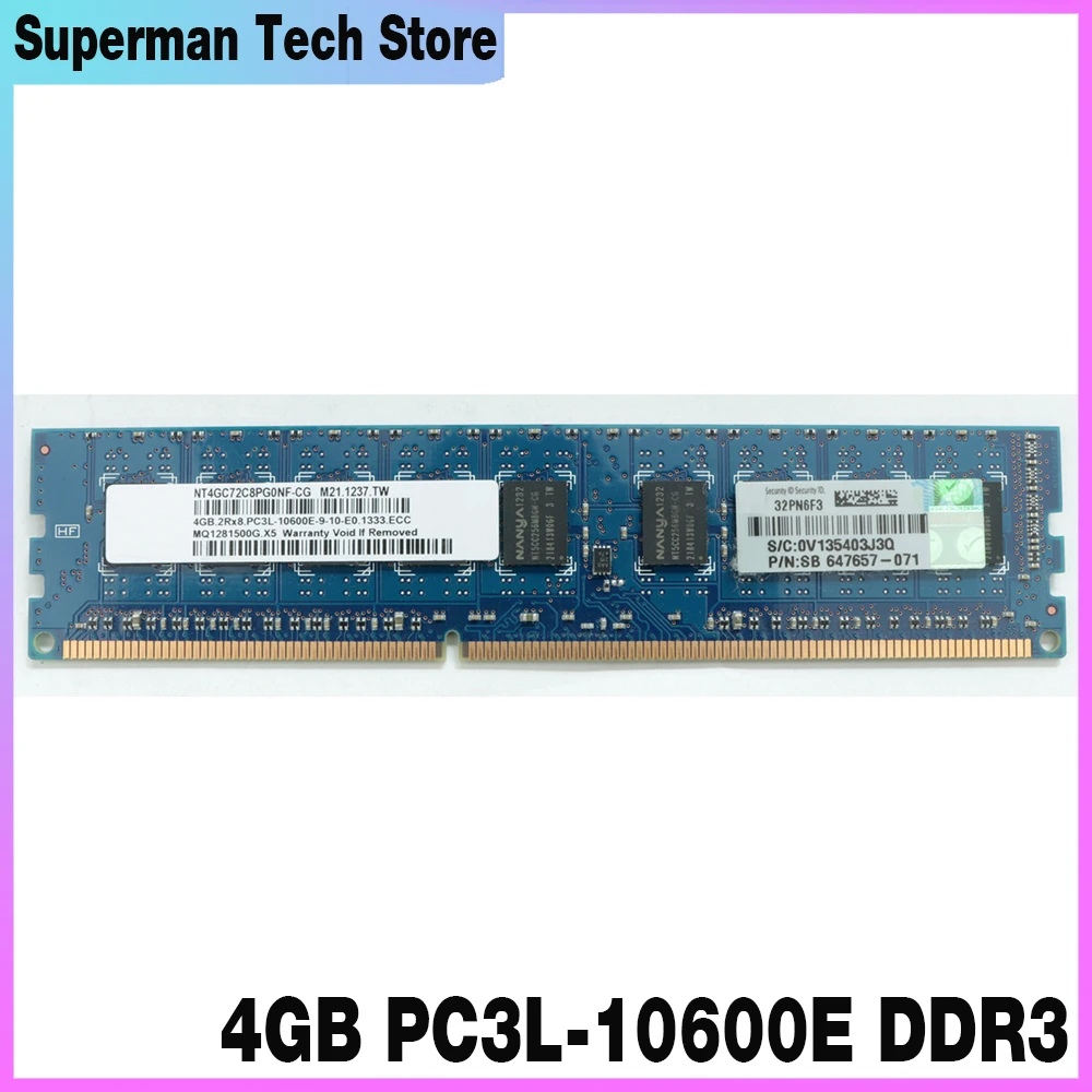 

Server Memory For HP 647907-B21 647657-071 ECC High Quality Fast Ship 4GB 2RX8 PC3L-10600E DDR3 1333