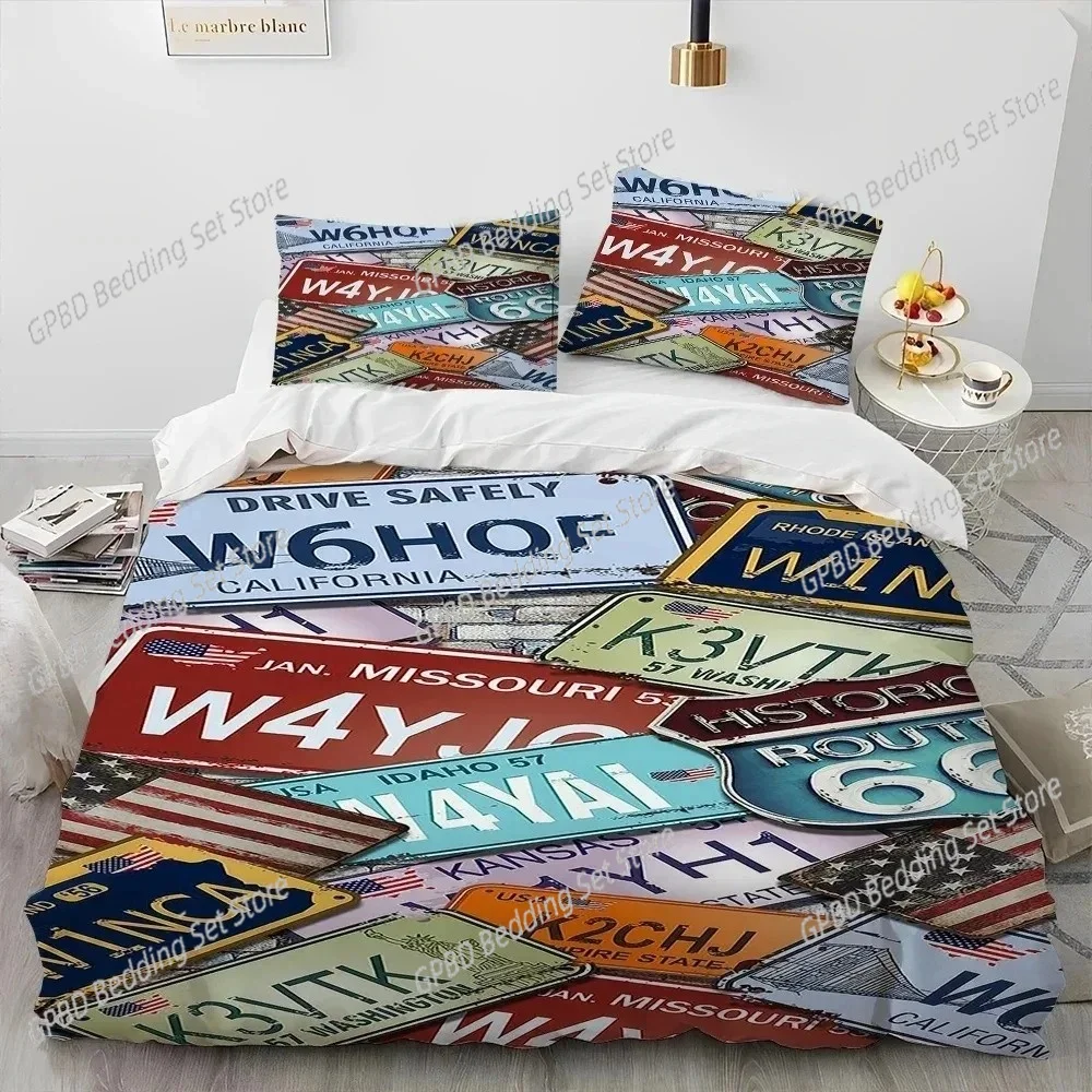 

Historic Route 66,Mother Road,mãe estrada Comforter Bedding Set,Duvet Cover Bed Set Quilt Pillowcase,king Queen Size Bedding Set