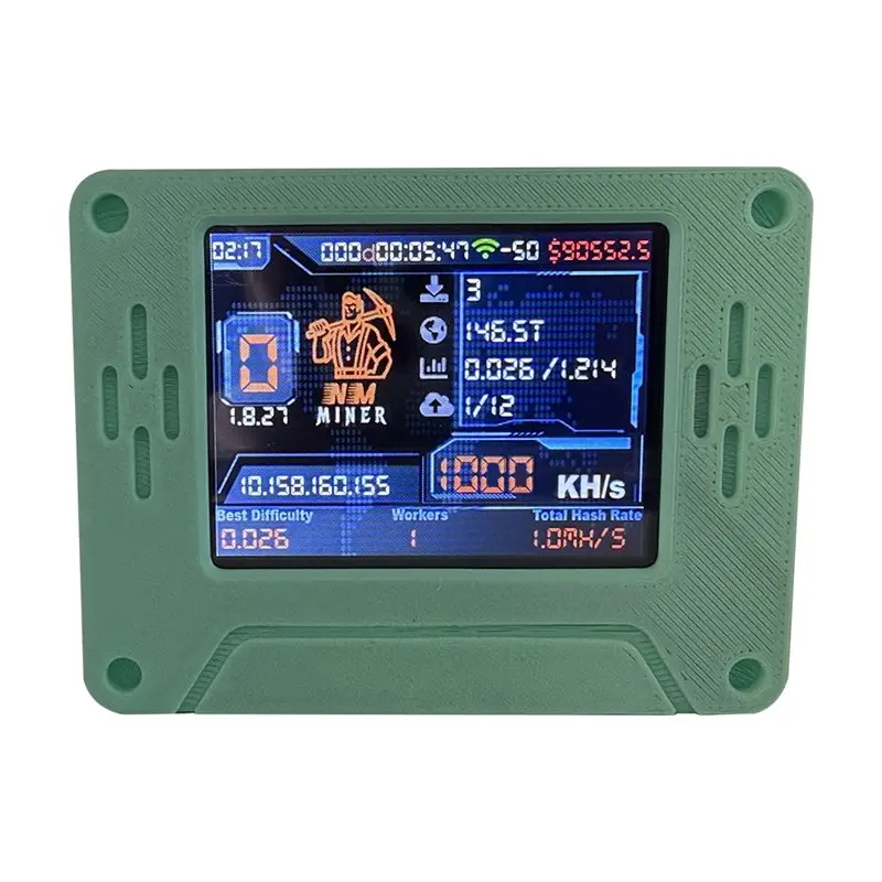 

ABXN-2026 1000Kh/S Bitcoin BTC Solo Miner Nerd Miner 2.8" Smart Touch Screennerdminer Screen For Home For Office Mining