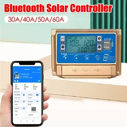 12V/24V MPPT Solar Charge Controller 30/40/50A/60A Solar Panel Controller with Bluetooth Function Solar Regulator Charger