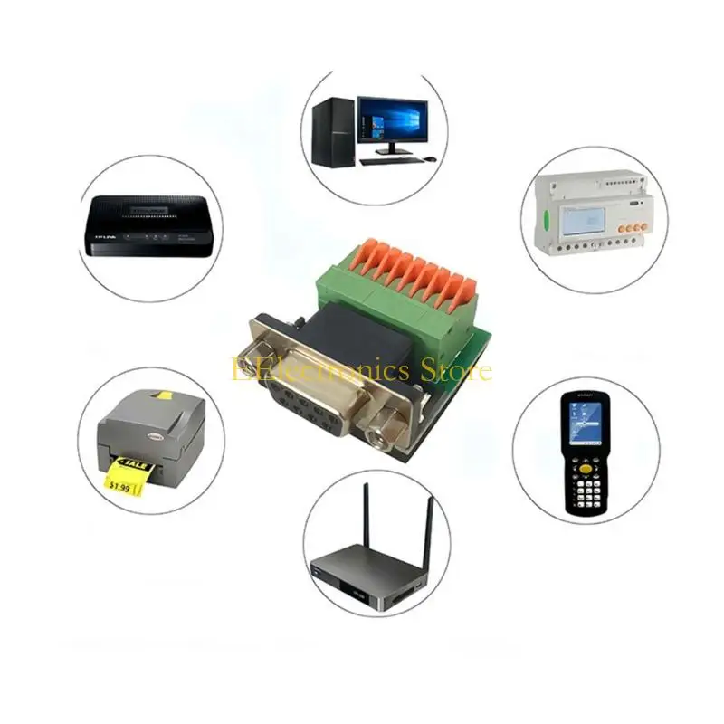 B03C Robusted DB9pin Male/Female To RS485 RS422 Adapter For Secure Connection In Automation And Monitoring Systems