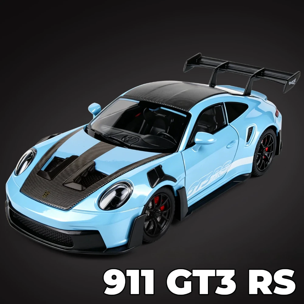 1:24 Scale 911 GT3RS Cayenne S Car Model Toy Alloy Diecast Miniature Sports Cars Doors Opened Models Toys Indoor Display