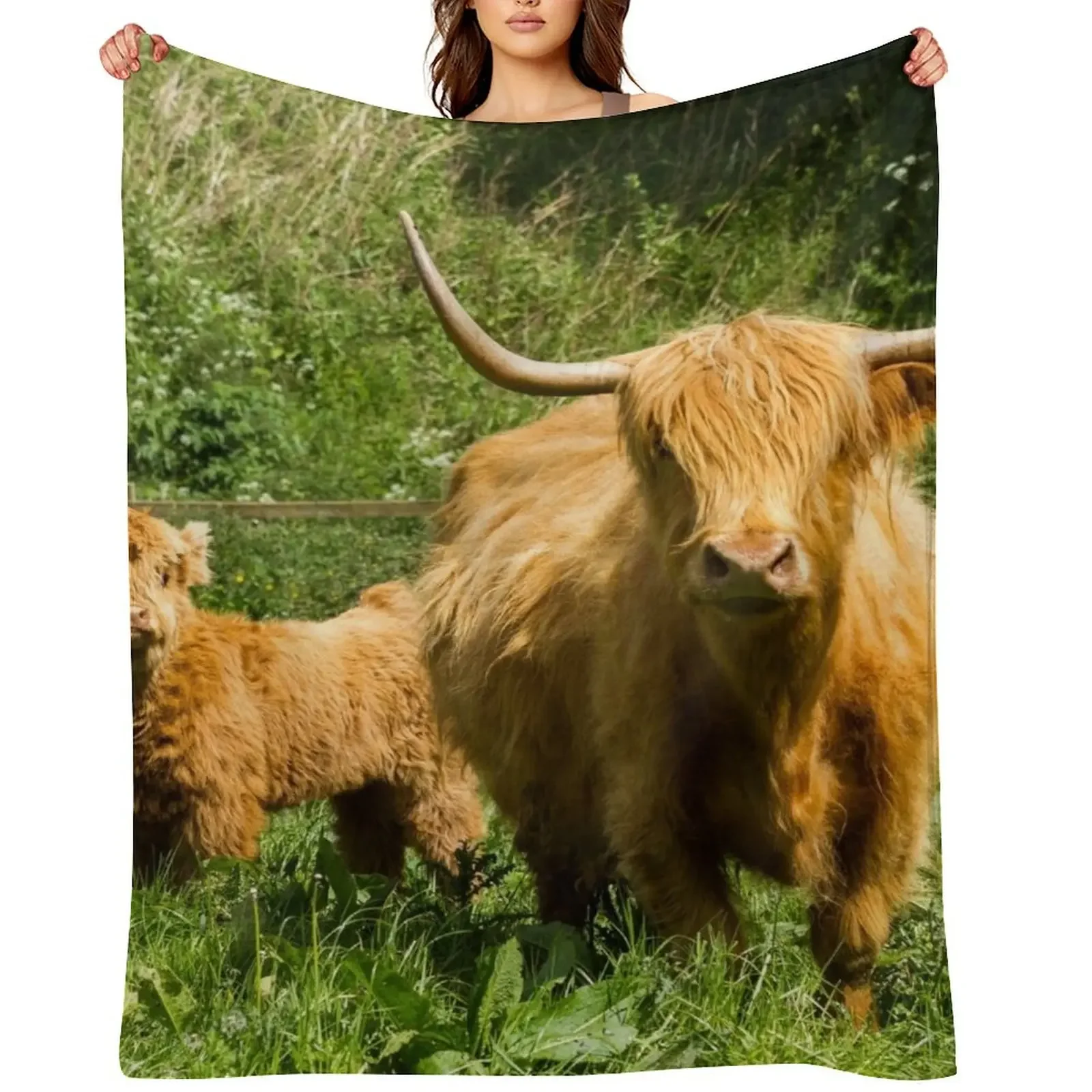 

Mother and Calf Throw Blanket Designers Shaggy halloween Weighted Blankets