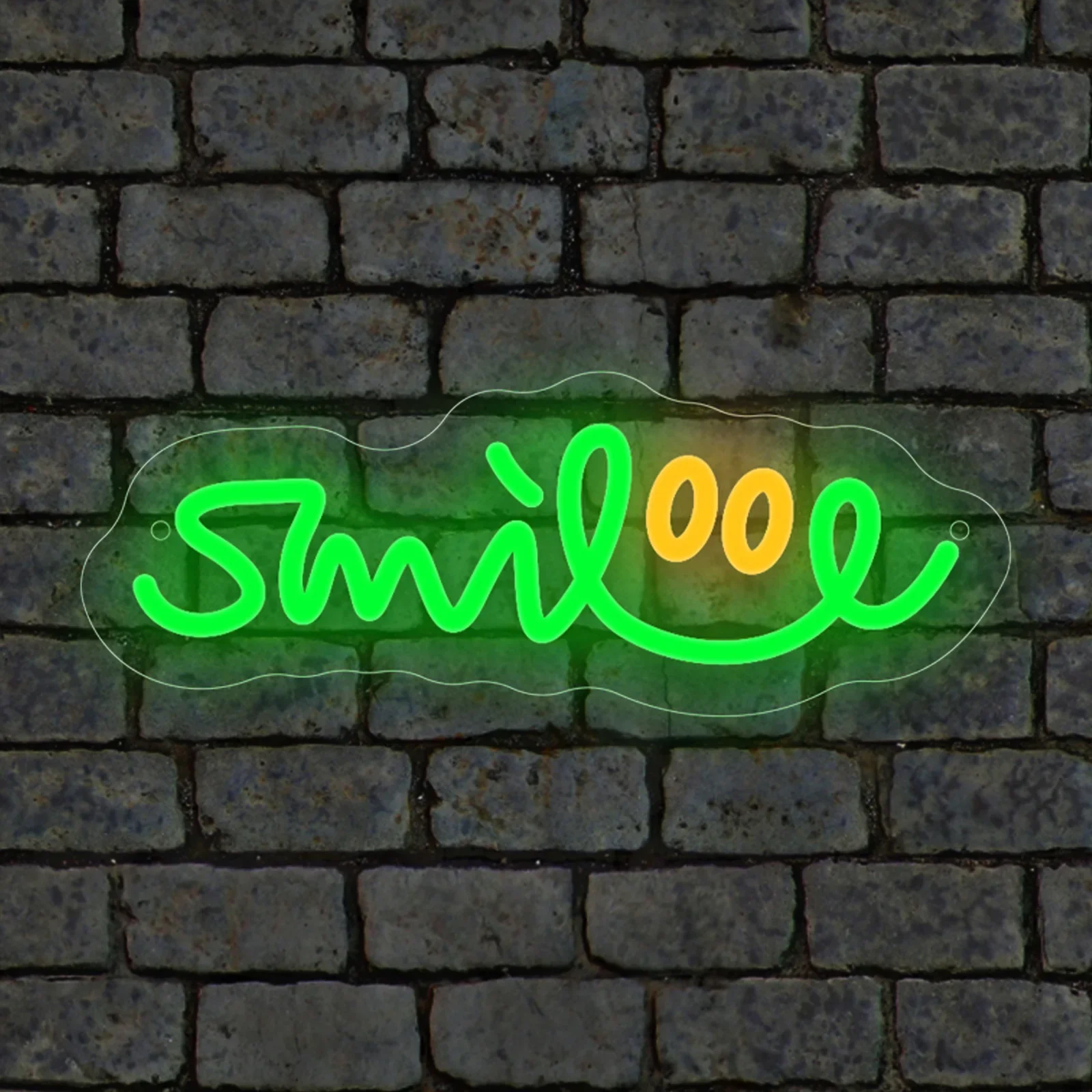 Smile Neon Light Acrylic LED Neon Sign for Bedroom Cafe Milk Tea Shop Store Bar Library Game Room Restaurant Party Wall Decor