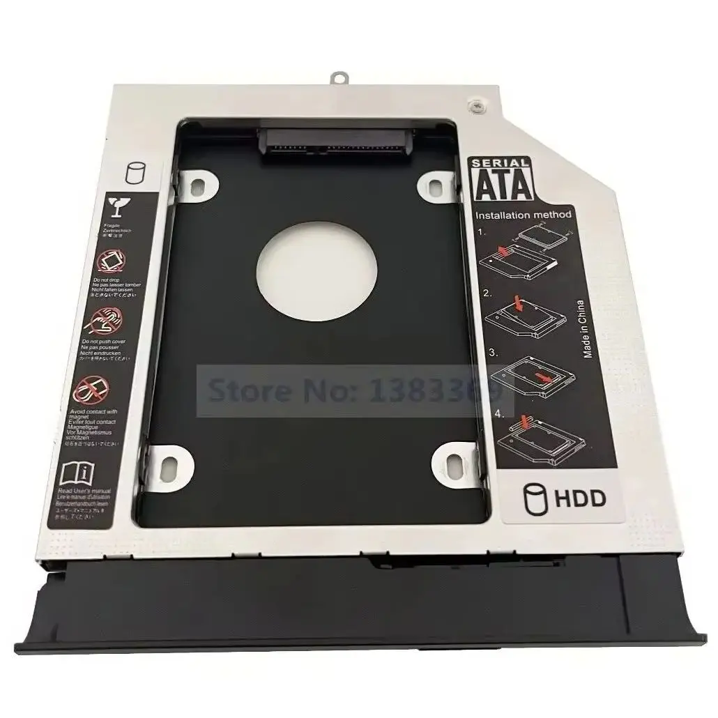 With Bezel Faceplate 2nd 2.5 SATA Hard Drive HDD SSD Optical bay Caddy Frame Bracket Tray for Lenovo TianYi 310-14isk 310-14ikb