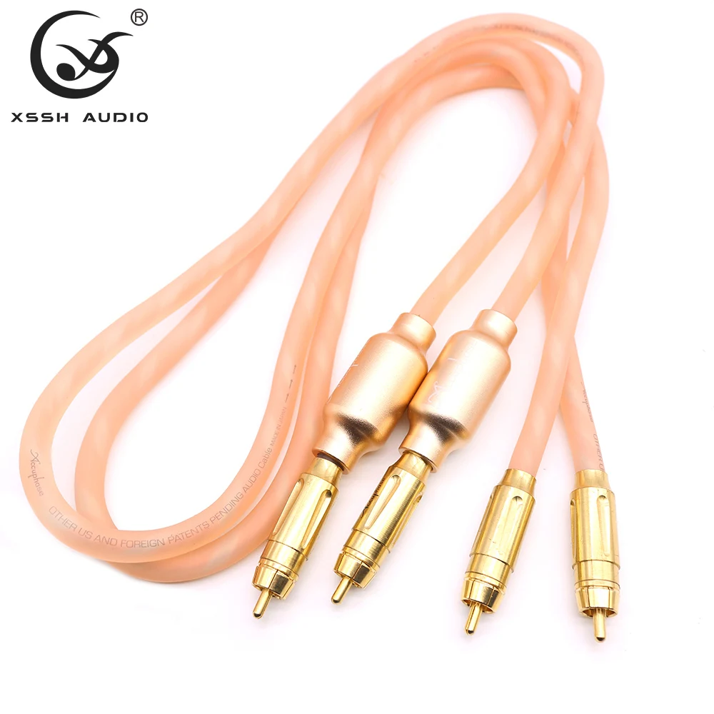 

XSSH Hi-end New Arrival Hifi System 2G Copper Silver Combination Used Super Audio Cable With Double Shield RF Filter Signal Line