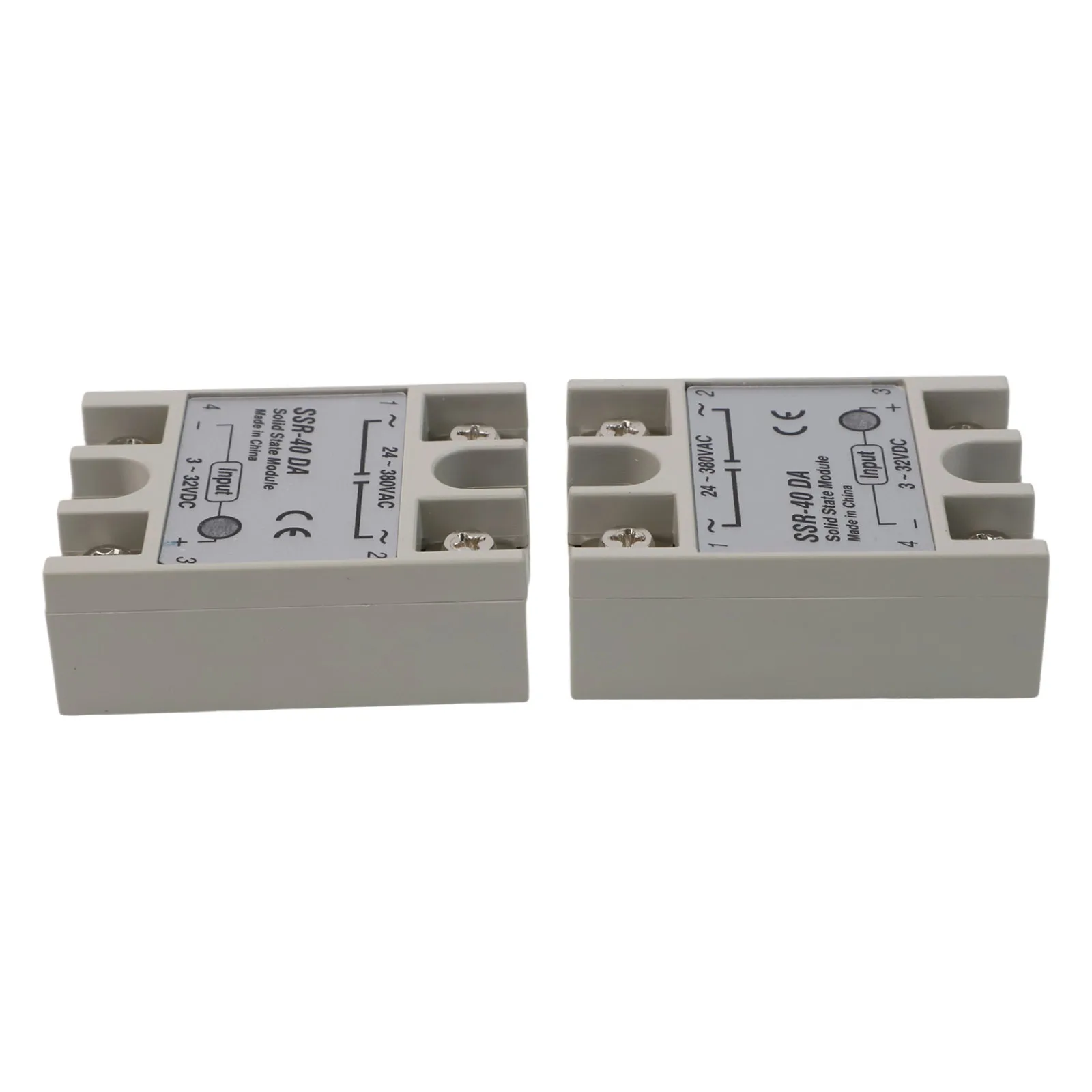 2 Pieces SSR40DA Solid State Relay 3 32VDC Control 24 380VAC Load Voltage Reliable for Automation and Process Control