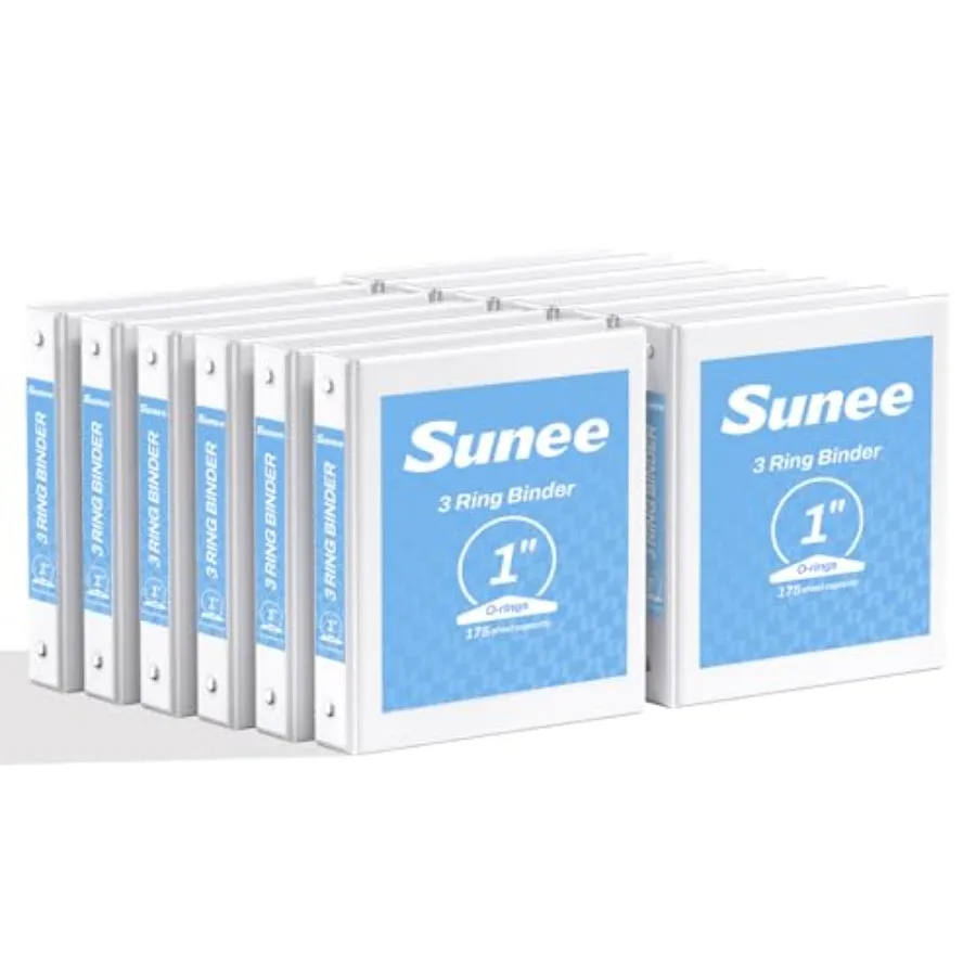

Ring Binders, Clear View Binders Bulk Three Ring PVC-Free Fit 8.5xes for School or Office Business Supplies