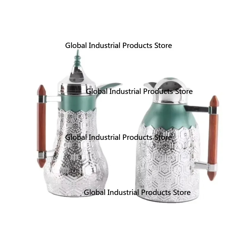 

New listing 0.7L + 1L Dara Arabic pink glass refill thermos thermos coffee teapot set