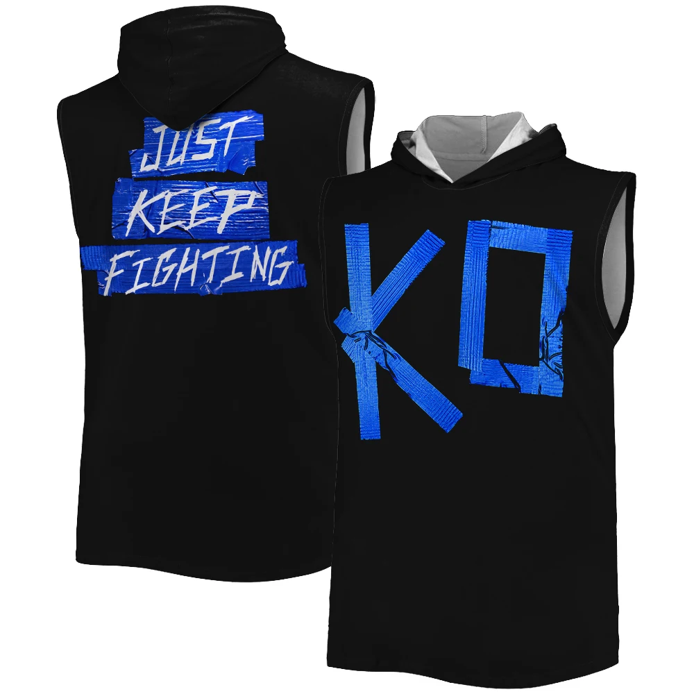2026 New Kevin Owens KO The Return Hooded Tank Men's Quick Dry Breathable Sports Tank Top Youth Street Casual Sleeveless Hoodie