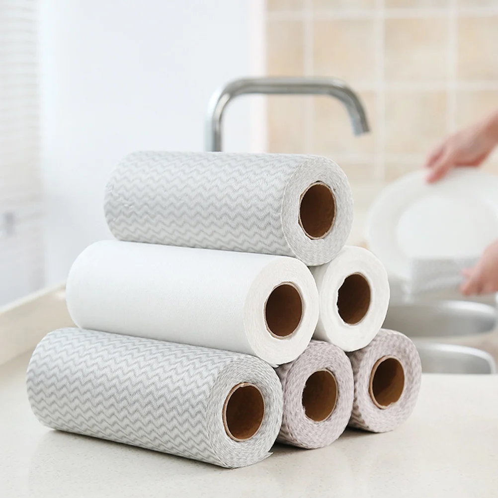 

50pcs Multipurpose Nonwoven Kitchen Cleaning Cloth Disposable Wipes For Dishware Floor Auto Appliances Ceramic Glass Shoes Wet