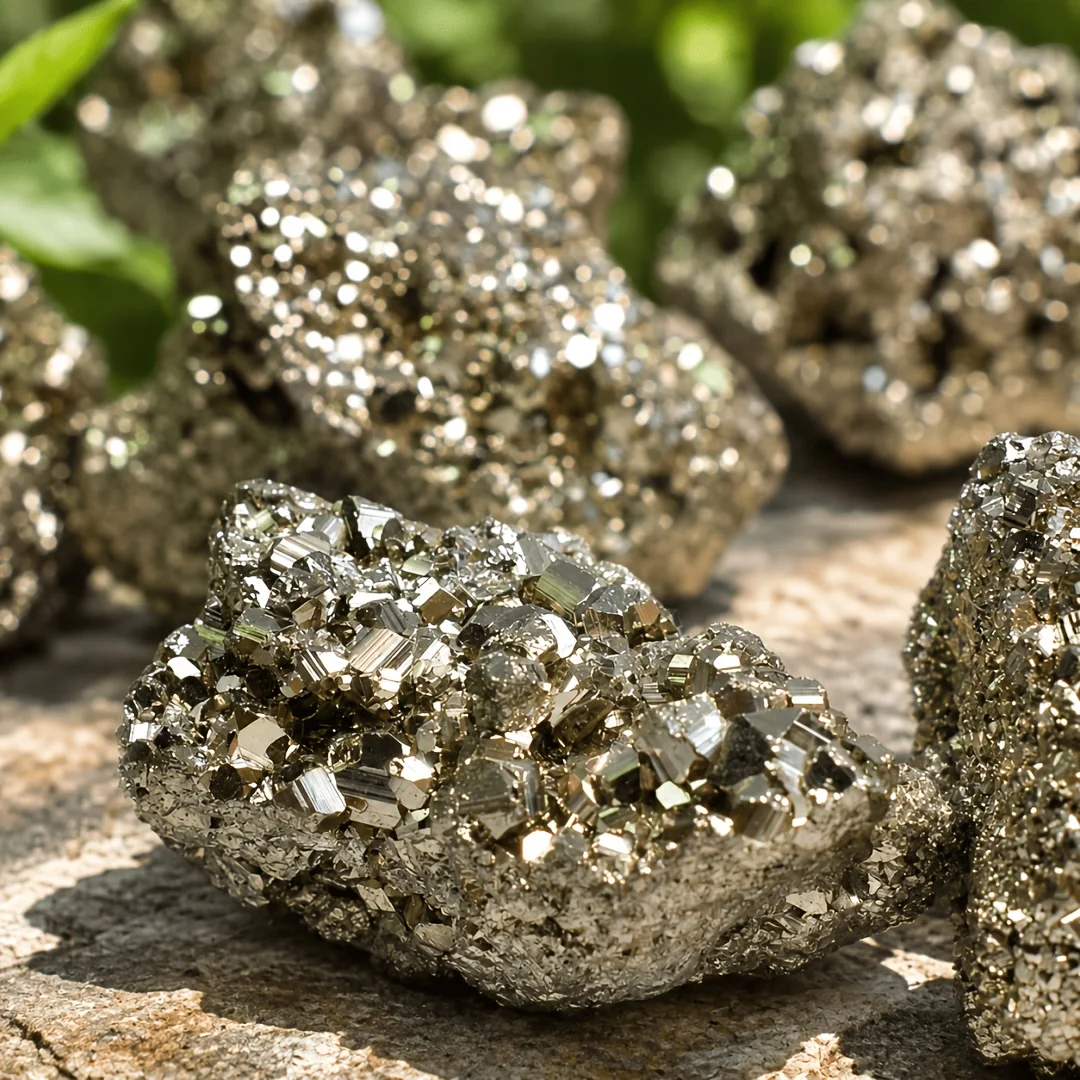 Natural Pyrite Raw Stone Mineral Specimen,Pyrite Crystal Cluster, Unpolished Rough Pyrite Ore Rock,Decorative Home Display
